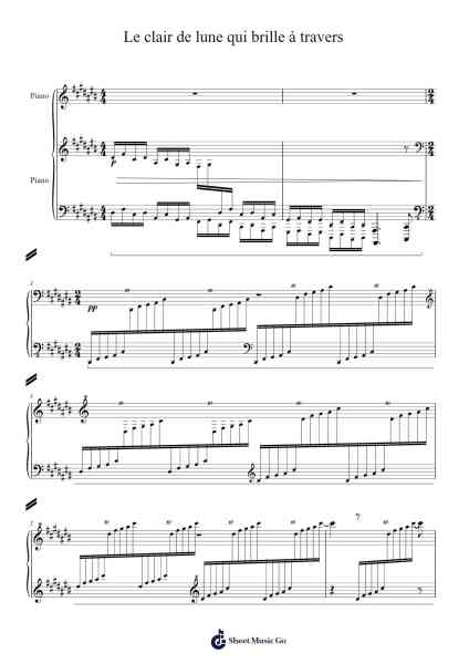 Improvisation - (Le clair de lune qui brille à travers) Sheet Music by hudsoncomposer-Arr.Colbard Ramsdick
