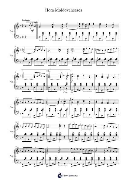 Hora Moldoveneasca Sheet Music by Folk Creation-Arr.Beague Kinglor