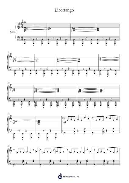 Libertango Sheet Music by Astor Piazzolla-Arr.Leron