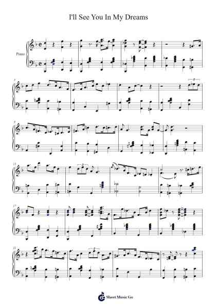 I'll See You In My Dreams Sheet Music by Gus Kahn/Isham Jones-Arr.Egcon Maxlie