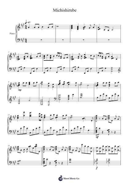 Michishirube Sheet Music by Minori Chihara-Arr.Launor
