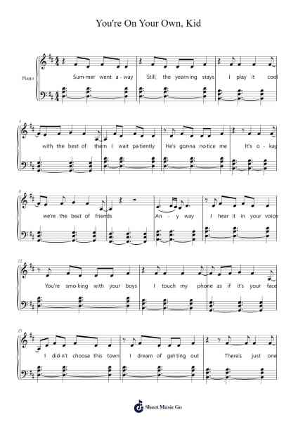 You're On Your Own, Kid Sheet Music by Blana Hartbeard-Arr.Armphy