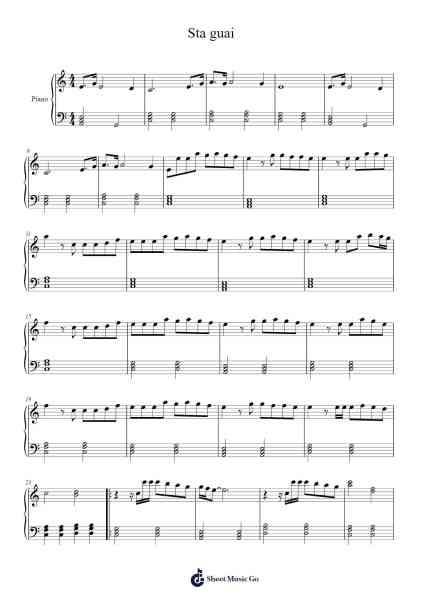 Sta guai 樂譜由 Oques Grasses - 編曲 Francesyves