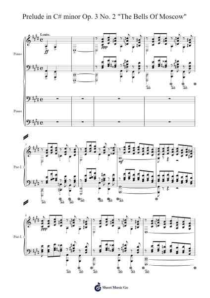 Prelude in C# Minor, Op. 3 No. 2 "The Bells of Moscow" Sheet Music by Sergei Rachmaninoff-Arr.Asmie Panvien