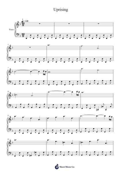 Uprising Sheet Music by Muse-Arr.Greenlew