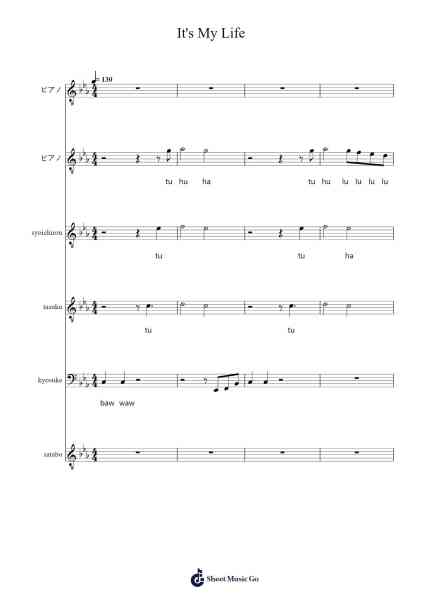 It's My Life Sheet Music by Bon Jovi-Arr.Louann Bonpe