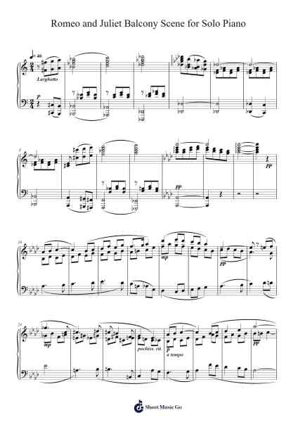 Romeo and Juliet, Op. 64: Act 1, The Balcony Scene Sheet Music by undefined-Arr.Shirnett
