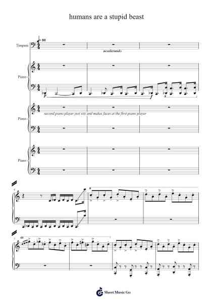 humans are a stupid beast Sheet Music by Copraine-Arr.Rhysboyce