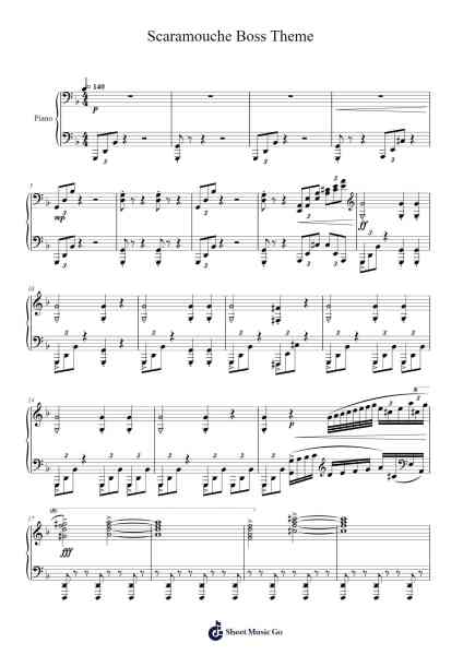 Scaramouche Boss Theme Sheet Music by Yu-Peng Chen/HOYO MIX-Arr.Hootus