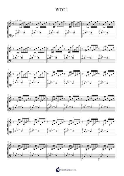 WTC 1 Sheet Music by Johann Sebastian Bach-Arr.Earlram