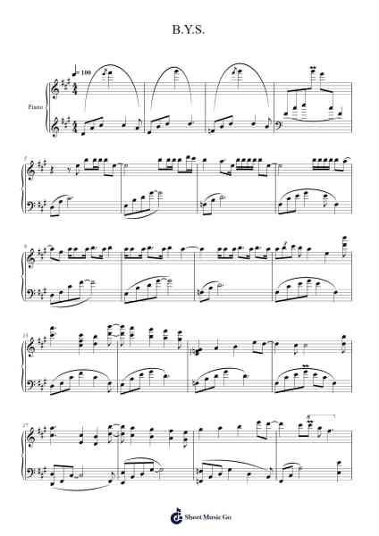 B.Y.S. Sheet Music by keshi-Arr.Browningfra