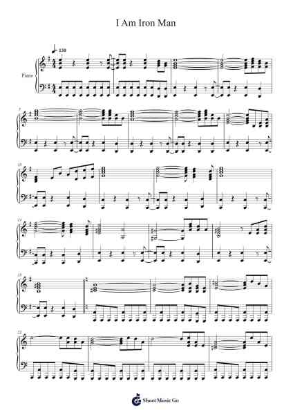 I Am Iron Man Sheet Music by John Debney-Arr.Dempdawn Ftance