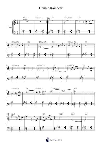 Double Rainbow Sheet Music by Antônio Carlos Jobim-Arr.Detio Gemlo