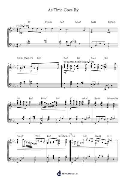 As Time Goes By Sheet Music by Harry Nilsson/Johnny Nash-Arr.Rusden