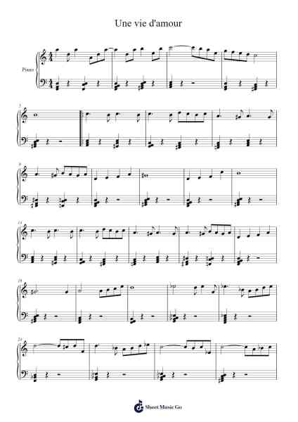 Une vie d'amour Sheet Music by Charles Aznavour-Arr.Zarol Hayleste