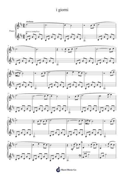 i giorni Sheet Music by Ludovico Einaudi-Arr.Leostone Swinclaude