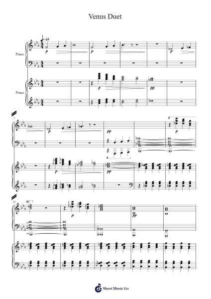 Venus Duet Sheet Music by Gustav Holst-Arr.Harjo