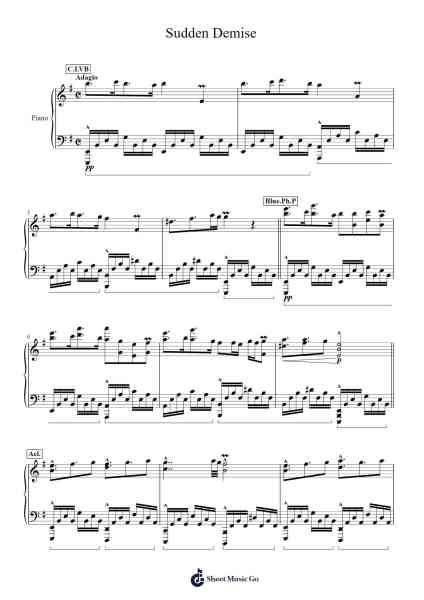 Sudden Demise Sheet Music by Elizabeth Myra-Arr.Bartrhys Shelcie