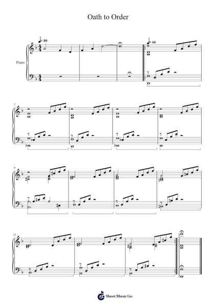 Oath to Order Sheet Music by Koji Kondo-Arr.Maugvia Browninglogg