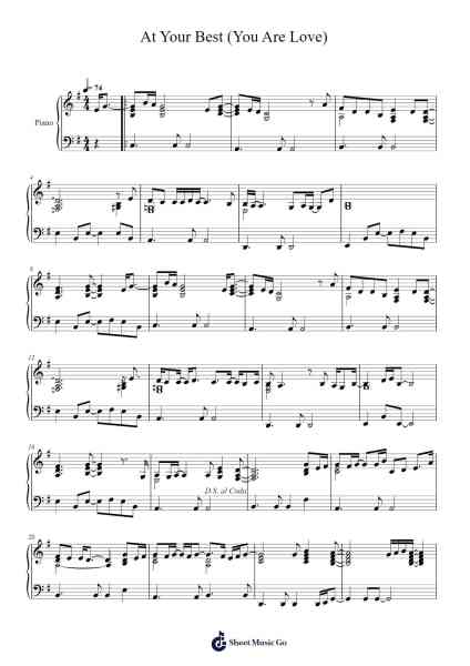 At Your Best (You Are Love) Sheet Music by Aaliyah-Arr.Yuleboyle Kingshous