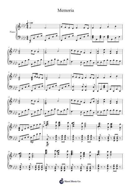 Memoria Sheet Music by Thomas Bergersen-Arr.Keliot Hicksner