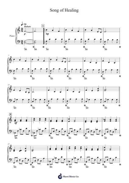 Song of Healing Sheet Music by Koji Kondo-Arr.Fanbrow Douggreve