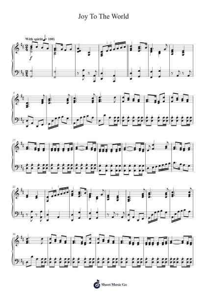 Joy to the World Sheet Music by Georg Friedrich Händel-Arr.Pagdrow Kathrin