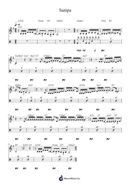 Sampa Sheet Music by Caetano Veloso-Arr.Puhill Wesreen