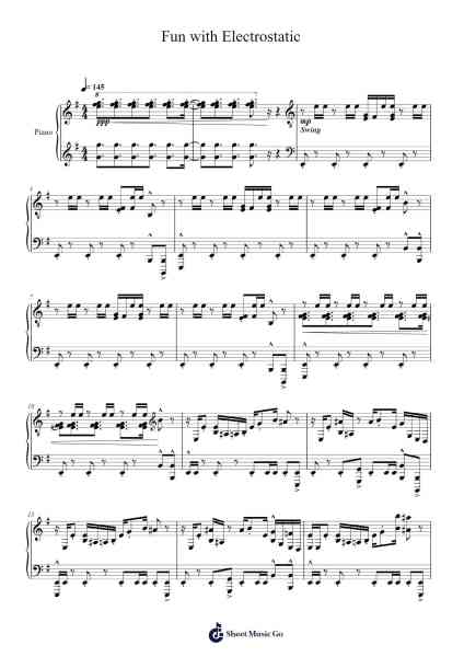 Fun with Electrostatic Sheet Music by SharaX-Arr.Hudthur Simpglas