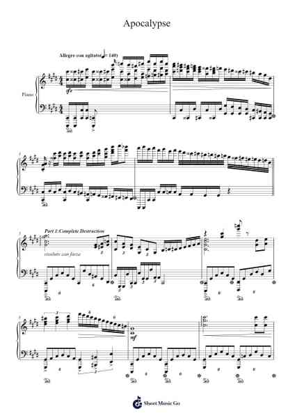 Apocalypse Sheet Music by Emdia Latlouis-Arr.Mccan