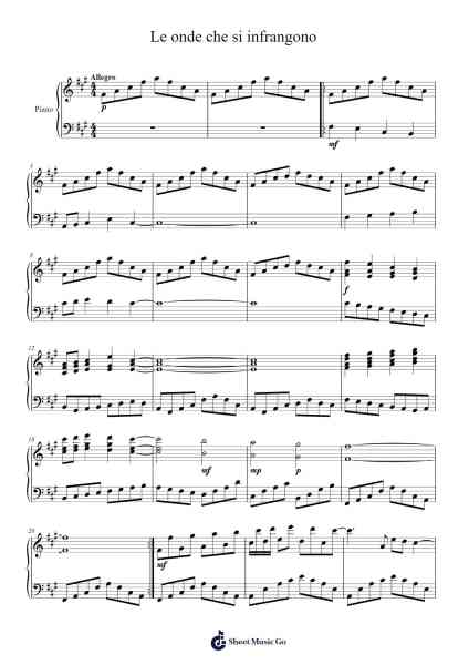 Le onde che si infrangono Sheet Music by Eleonora Bresolin-Arr.Readerae