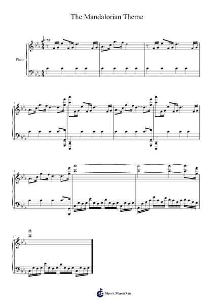 The Mandalorian Theme Sheet Music by Ludwig Göransson-Arr.Windwood