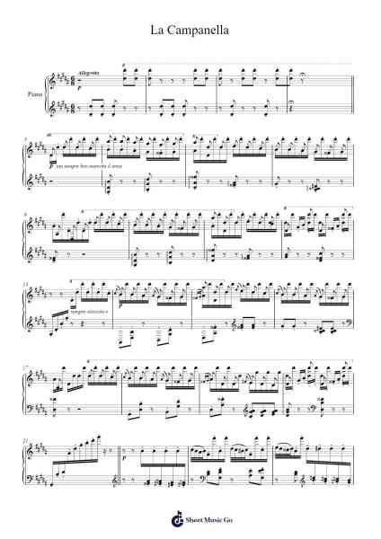 Grandes Études de Paganini in G♯ Minor, S. 141 No. 3, "La Campanella"