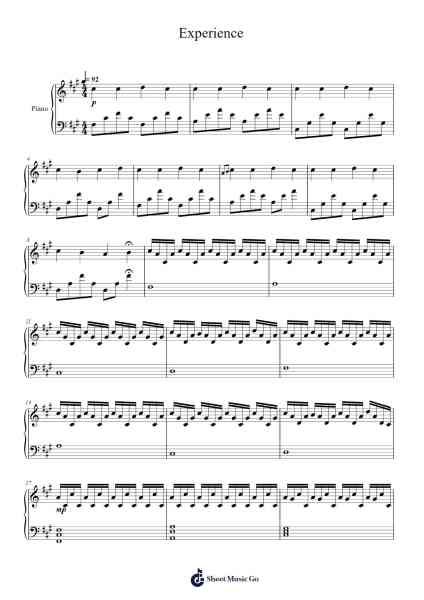 Experience Sheet Music by Ludovico Einaudi-Arr.Mollries