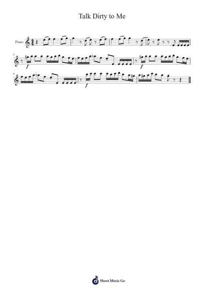 Talk Dirty to Me Sheet Music by Jason Derulo-Arr.Louiste