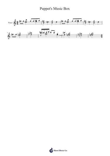 Puppet's Music Box Sheet Music by Scott Cawthon-Arr.Temvogt Roblome