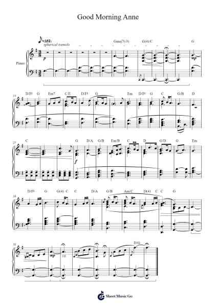 Good Morning Anne Sheet Music by Amin Bhatia/Ari Posner-Arr.Dunkin Betcie