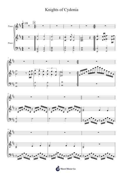 Knights of Cydonia Sheet Music by Muse-Arr.Krisrol Petthew
