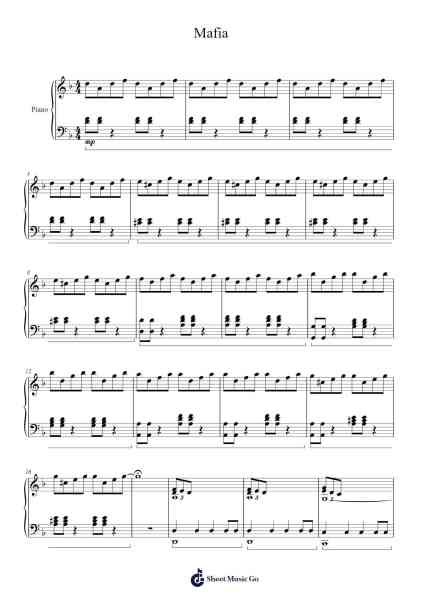 Mafia Sheet Music by Park Se-joon-Arr.Poshua Xansweet