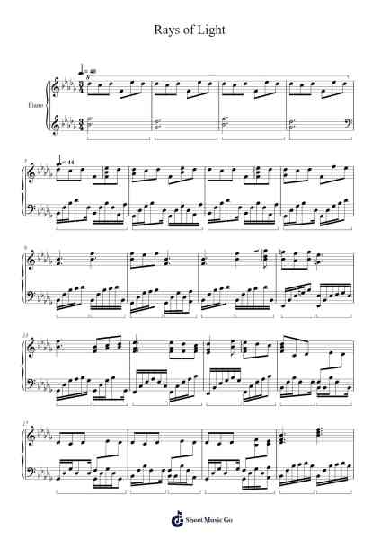 Rays of Light Sheet Music by undefined-Arr.Mablia Finkeith