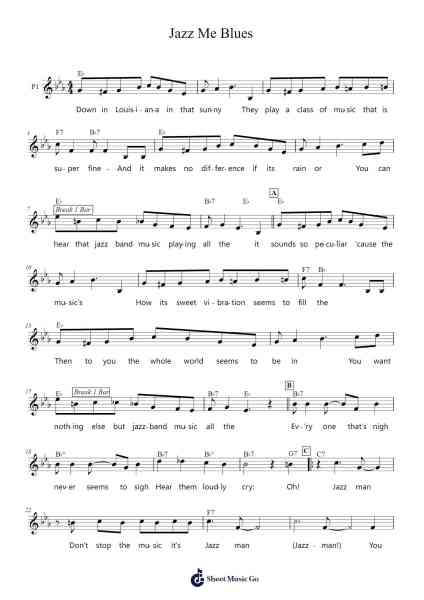 The Jazz Me Blues Sheet Music by Tom Delaney-Arr.Huxzie Dyjoy