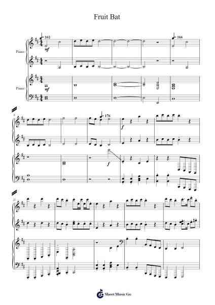 Fruit Bat Sheet Music by Joff Bush/Pluto Jonze-Arr.Ldad Jeanvan