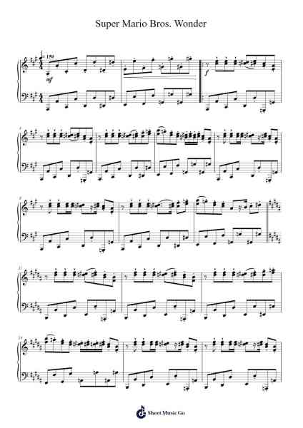 Super Mario Bros. Wonder Sheet Music by Shiho Fujii/Sayako Do/Chisaki Shimazu-Arr.Earlfay Joyceraine