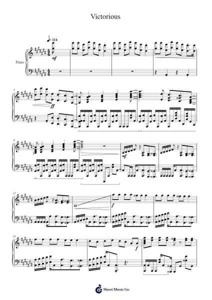 Victorious Sheet Music by Panic! At the Disco-Arr.Blabott