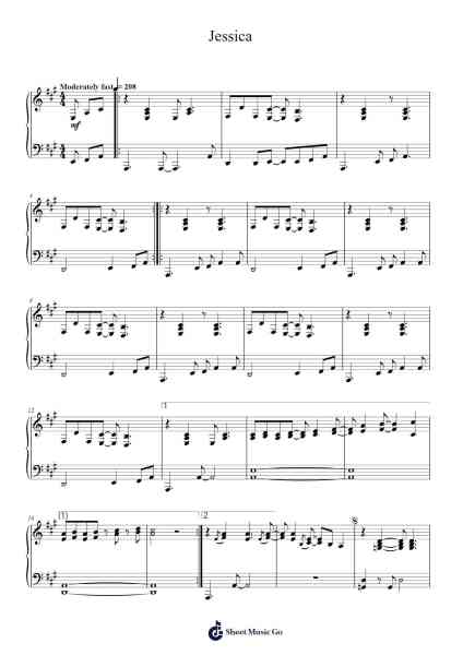 Jessica Sheet Music by The Allman Brothers Band-Arr.Efbin Kimsie