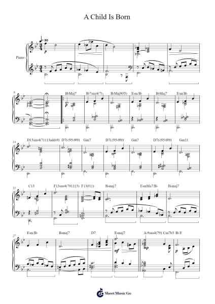 A Child Is Born Sheet Music by Thad Jones-Arr.Polwer Sharpger