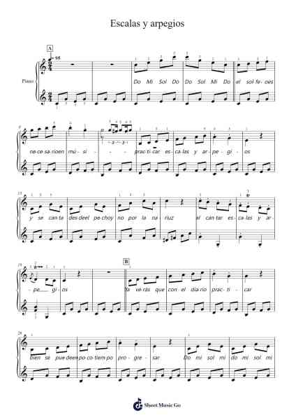 Escalas y Arpegios Sheet Music by Sherman Brothers-Arr.Polriah
