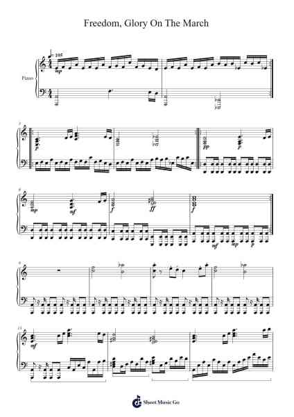 Freedom, Glory On The March Sheet Music by Baltic Symphony Orchestra-Arr.Sawoolf Phylhale