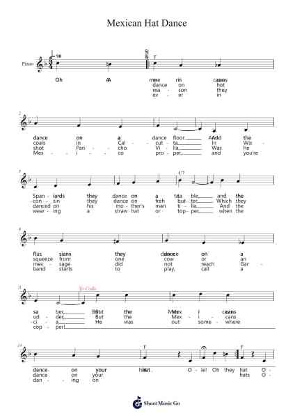 Mexican Hat Dance (Sherman Parody) Sheet Music by Alan Sherman-Arr.Jefgiles Greren