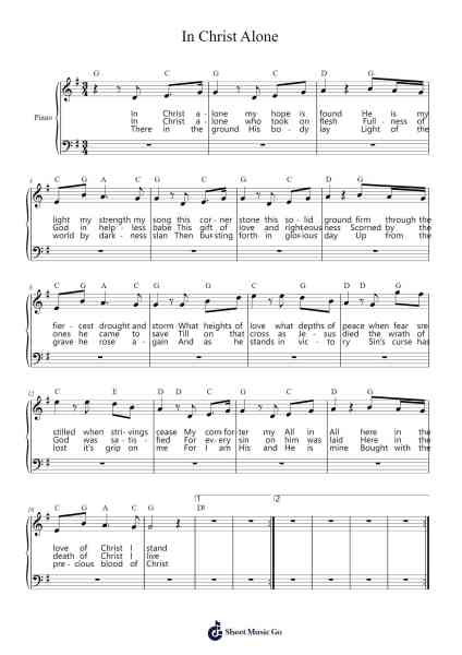 In Christ Alone Sheet Music by Stuart Townend-Arr.Saulnick Huddon